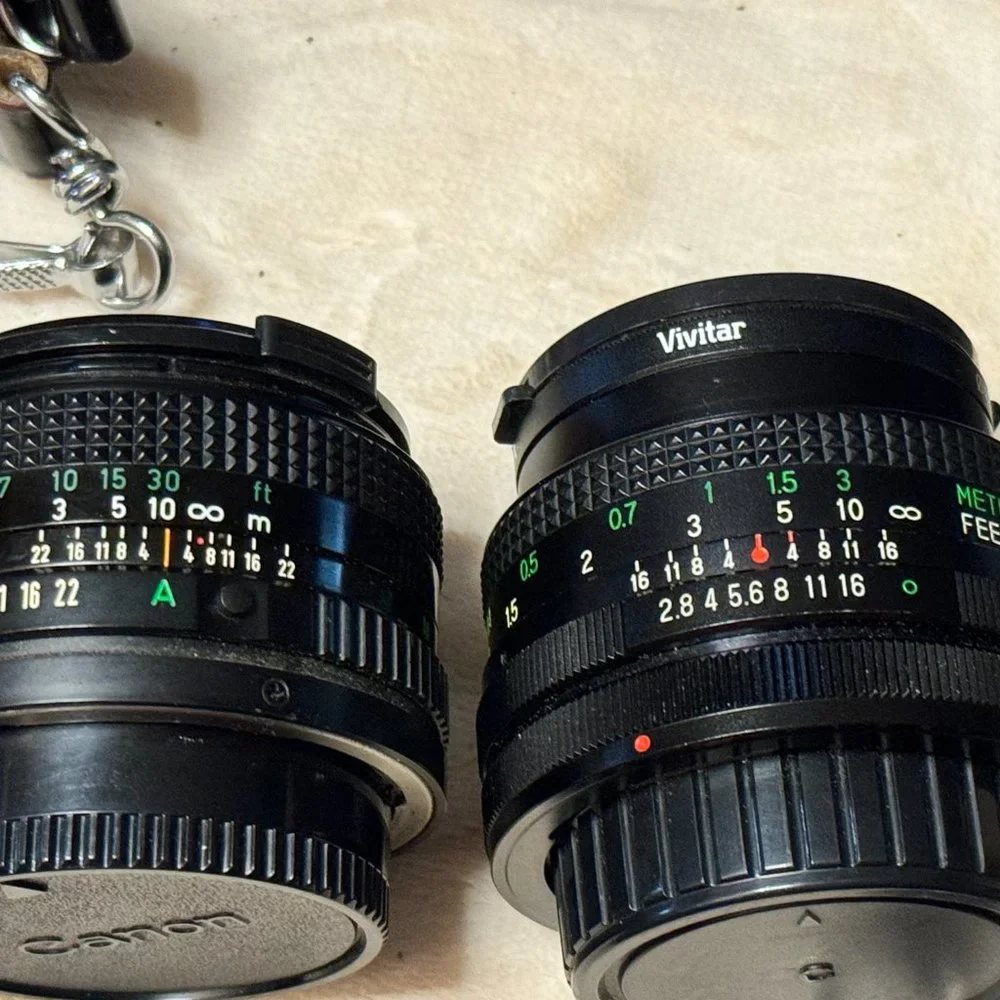 Canon AE -1 Program 35 mm film camera original manuals 1 owner